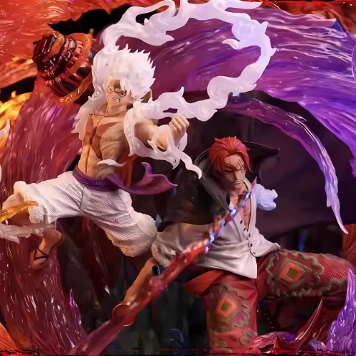 One Piece RED - Figurine Luffy GEAR 5 & Shanks
