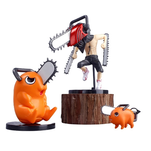 Set de 3 Figurines Denji & Pochita – Chainsaw Man