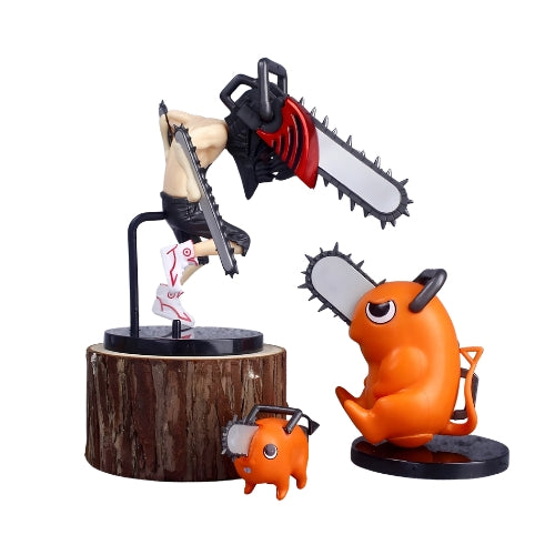 Set de 3 Figurines Denji & Pochita – Chainsaw Man
